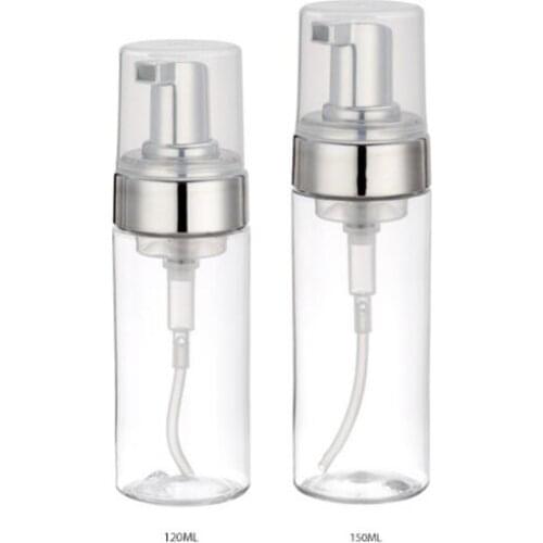 10pcs/lot 120m 150ml Clear Foaming Bottle Liquid Soap Whipped Mousse Points Bottling Shampoo Lotion Shower Gel Foam Pump Bottles