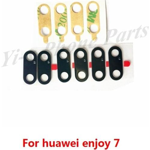 2PCS/lot For Huawei enjoy 7 Glass Lens for Back Rear Camera Lens For Huawei enjoy7 Cover With Adhesive Replacement