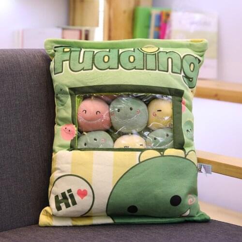 8pcs Hot Sale A Plushie Bag Pudding Toys Mini Animals Doll Kawaii Chinchilla dinosaur pink pig Pillow Children Student Gifts