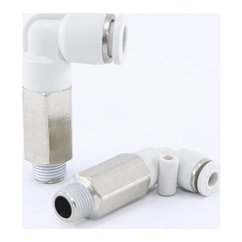 White extended elbow PLL04 06 08 1012-m5 m6 01 02 03 04 right angle external thread elbow various specifications