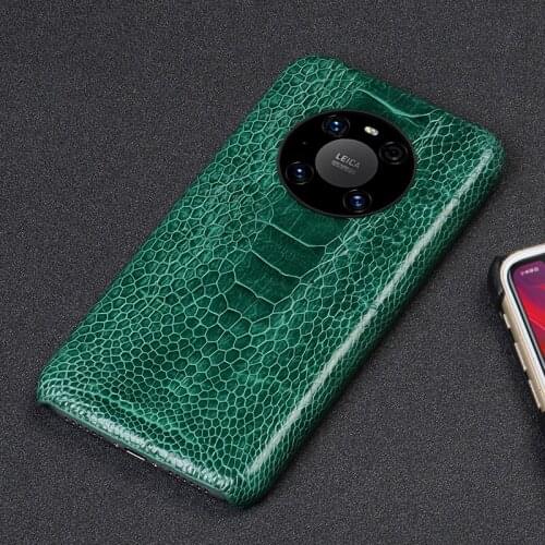 LANGSIDI Luxury Ostrich Leather case For huawei Mate 40 pro mate 30 pro Original phone cover case For HUAWEI P40 pro p30 pro p20