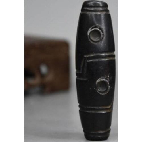 Hongshan culture archaize black iron meteorite day bead pendant statue