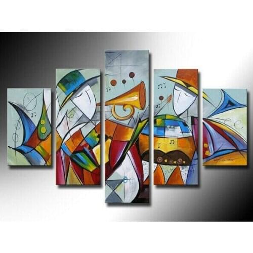 Handmade Oil Painting Abstract Music Picture On Canvas For Living Room Free Shipping Modern Painting Landscape Wall Art Pictures