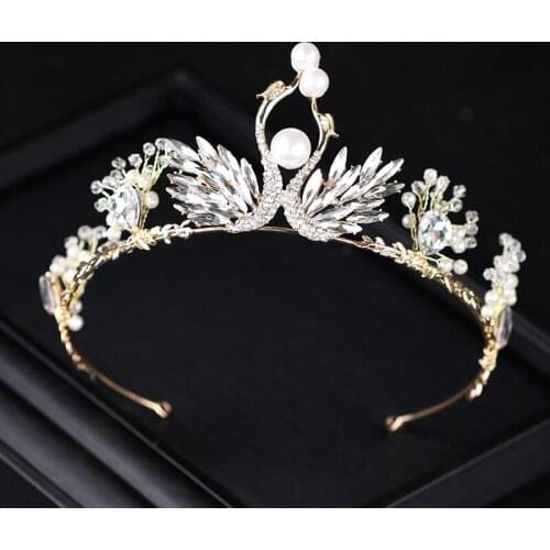 Classic Crystal Pearl Wedding Headwear Hairband Bridal Hair Accessories Headdress Bridal Crown Dinner Party Accessories