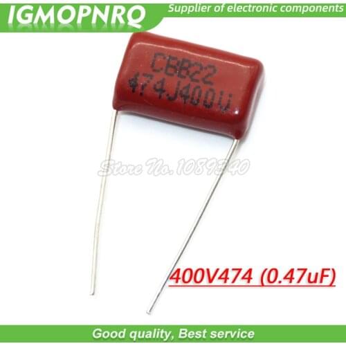 10PCS 400V474J 0.47UF Pitch 15mm 470NF 400V 474 CBB 400V474J-P15 Polypropylene film capacitor