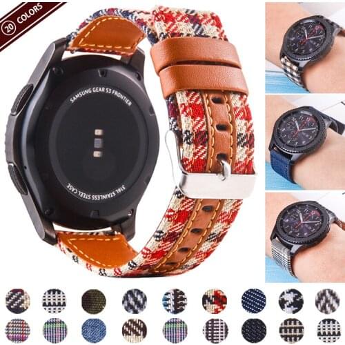 Houndstooth leather Strap for HUAWEI WATCH GT2e/GT 46mm 42mm Watchband Bracelet band for HONOR Magic2 HUAWEI GT2 Pro Watch 20/22