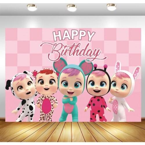 Cry Babies Magic Tears Backdrop Girls Birthday Party Photography Background Photo Studio Booths Props Decor Banner Supplies
