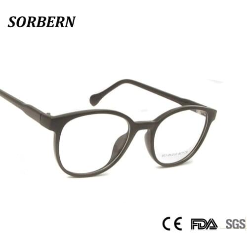 SORBERN Round Optical Eyeglasses Women Men Light CP Frames With Standard Hinges Male Spectacles Eyewear Vintage Designer Glasses