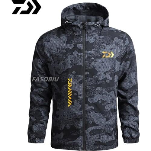 2021 Daiwa Fishing Jacket Thin Men Breathable Fishing Shirt Quick Dry Coat Camouflage Spring Autumn Fishing Clothes Outdoor