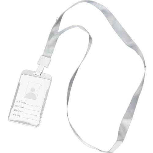 Metal ID Card Holder ID Badge Holder Lanyard Business Exhibition Identificate Shell Strap Office school entrance Case Neck Hang