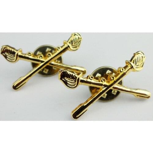 Metal Set American U.S. Army Rangers collar insignia badge 1.0x3/5" Military Store