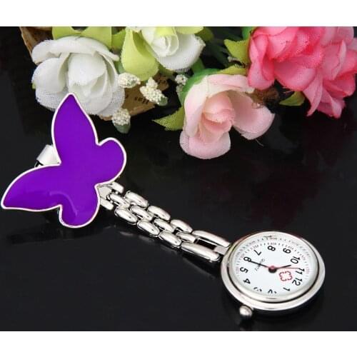Moment # N03 relogio 2019 Fashion Nurse Watch Clip-on Fob Brooch Pendant Hanging Butterfly Watches Pocket Watch Hot Sales