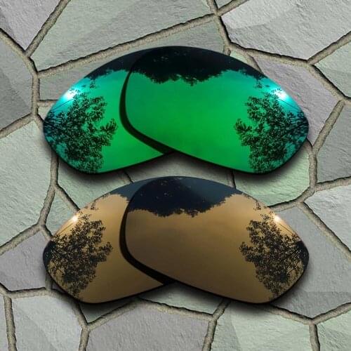 Jade Green&Bronze Copper Sunglasses Polarized Replacement Lenses for Straight Jacket 2007