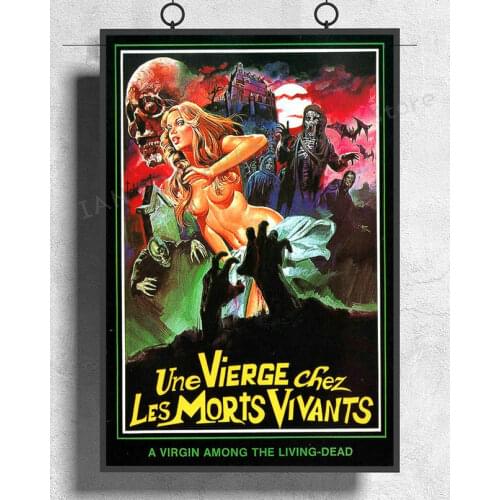 NJ709 A VIRGIN AMONG THE LIVING DEAD Movie RARE Horror Zombies Wall Sticker Silk Poster Art Home Decoration
