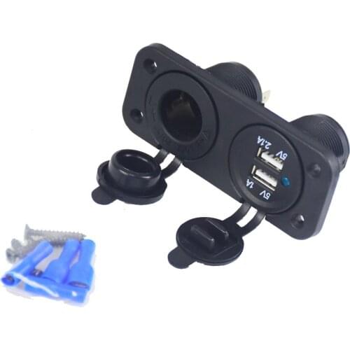 New Arrive 12V Dual USB Car Cigarette Lighter Socket Splitter 12V Charger Power Adapter Outlet Accessories
