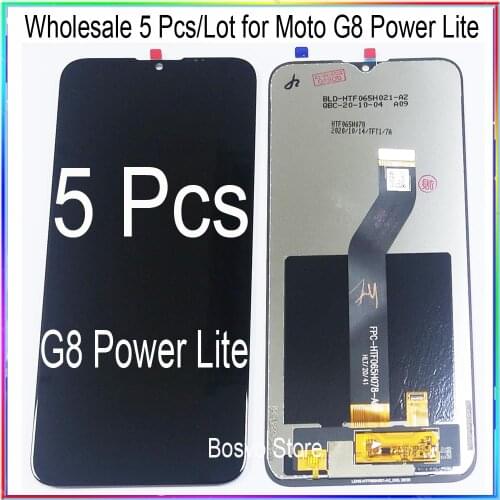 WholeSale 5 Pcs/lot for Moto G8 Power lite LCD Screen Display with Touch Digitizer Assembly XT-2041-1
