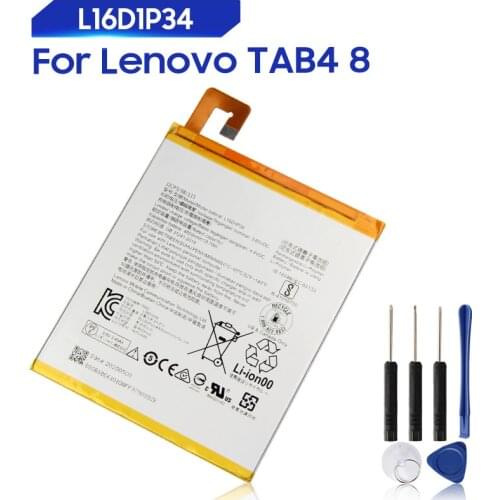 Original Replacement Battery For Lenovo TAB4 8 TB-8504N/F Tablet PC TAB4 8 Plus L16D1P34 Genuine Battery 4850mAh