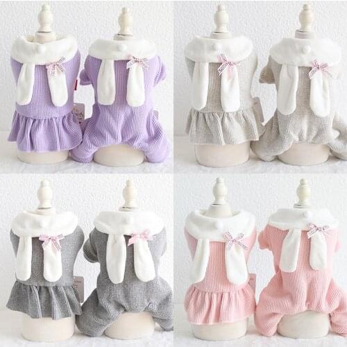 Couple Pet Dog Clothes for Dogs Jumpsuit Dress Autumn Winter Dog Coat Jacket Pet Skirt Dress for Dogs Pets Clothing Ropa Perro