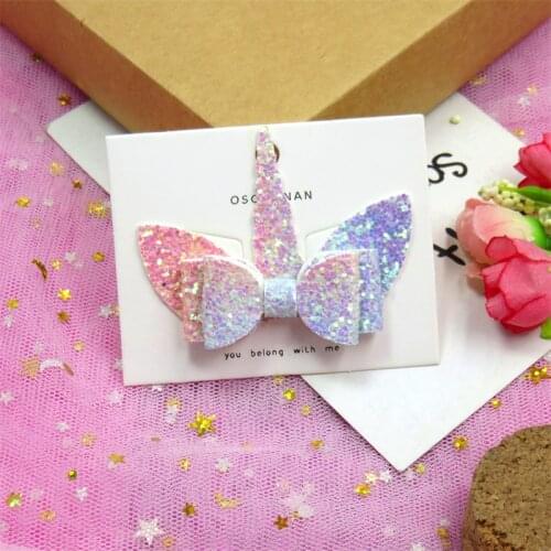 1 Piece Lovely Unicorn Ties Bows Elastic Bands For Baby Girls Hairpin Creativity Clips Pin Scrunchy Kids Hair Accessories 2021