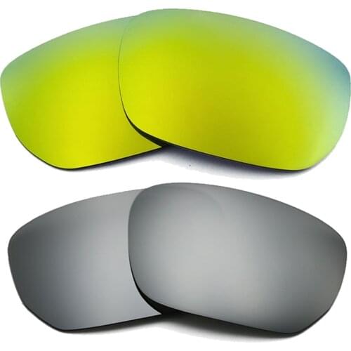 Silver Mirrored & 24K Gold Mirrored Polarized Replacement Lenses for Style Switch Frame 100% UVA & UVB