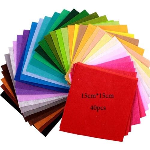 15CM*15CM 40pcs non-woven felt handmade DIY sewing crafts materials Christmas gift kindergarten supply parent-child activities