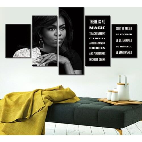 Modern Michelle Obama Famous Person Poster Print Canvas Painting Pictures Wall Art Home Decor Wall Art