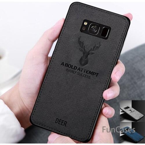 Sfor Samsung Galaxy A7 2018 A8 A6 Plus 2018 Cover Fashion Elk Pattern Silicon Tpu Cloth Texture Case For Galaxy A8 Fundas