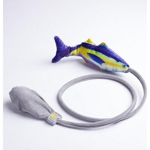 Creative Funny Cat Artifact Simulation Fish Animal Tail Manual Control Cat Interactive Plush Toy Catnip Stuffed Pet Supplies