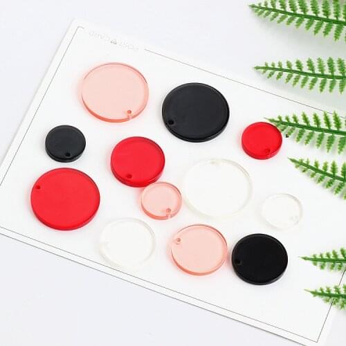 DIY handmade jewelry accessories Japan wind circle round earrings pendant wafer material Pendant