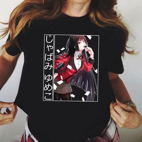 Kakegurui Funny T Shirt Woman Kawaii Summer Tops Cartoon Graphic Tees Fashion Unisex T-shirt Harajuku