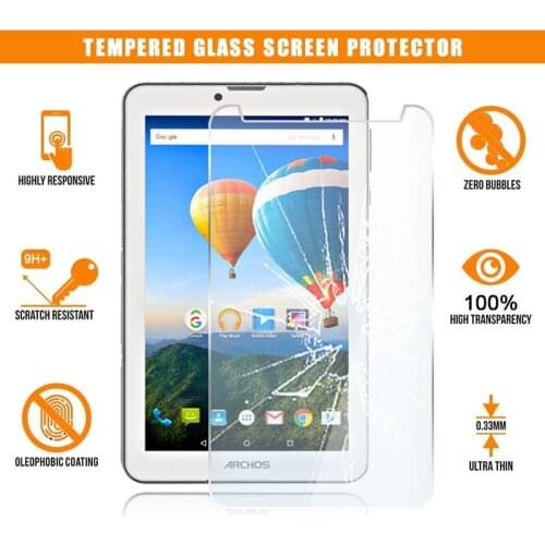 Screen Protector for ARCHOS 70 Xenon Color Tablet Tempered Glass 9H Scratch Resistant Anti-fingerprint HD Clear Film Guard Cover