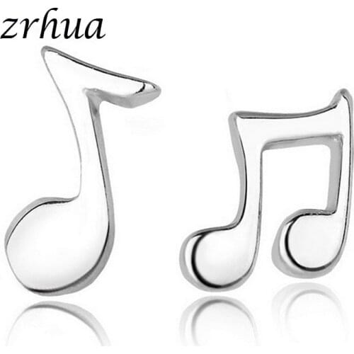 ZRHUA HOT ! Real Silver Color Jewelry For Women Cute Animal Bird Leaves Earring Stud Small Stud Earring For Girls