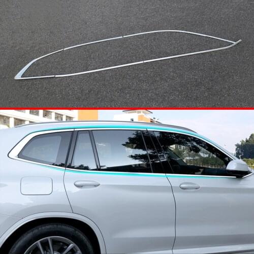 Fit For BMW X3 G01 2018 2019 Weatherstripe Sealed Strips Trim Car Window Seal Belt Cover Protector Accessories 10PCS