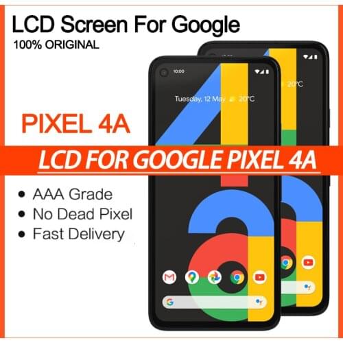 100% Original 5.81'' Amoled for Google Pixel 4A LCD Display Touch Screen Digitizer Assembly G025J Pixel 4A Repair Parts