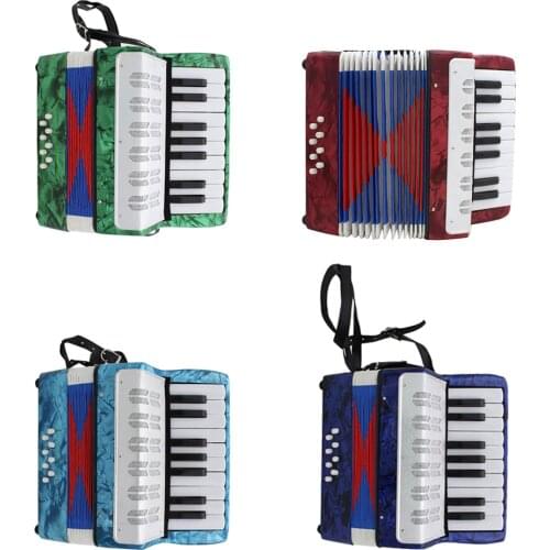 17-Key 8 Bass Piano Accordion w/ Straps Educational Music Instrument