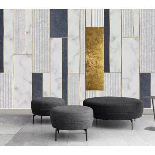 Beibehang Custom wallpaper 3d modern minimalist geometric marble mosaic TV background wall papers home decor mural 3d wallpaper
