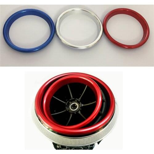 4pcs Aluminium alloy Instrument panel Air outlet decoration ring cover sticker for AUDI A3 S3 2013-2016/Q2 2017