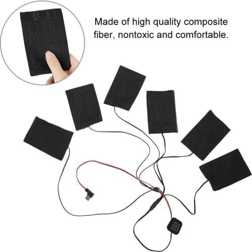 6 in 1 Themal Warm Winter Heating Vest Pads Heated Clothing Underwear Heating Film Heater Jacket Vest Heating Sheet