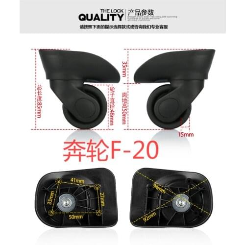 BMX trolley case accessories universal wheel beauty travel trolley case travel luggage accessories wheel F-20
