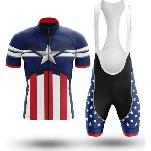 American Cycling Sets Bike uniform Summer Cycling Jersey Set Road Bicycle Jerseys MTB Bicycle Wear Breathable Cycling Clothing