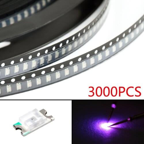 Artudatech 3000Pcs 1206 (3216) Purple Light SMD SMT LED Diodes Emitting Super Bright New