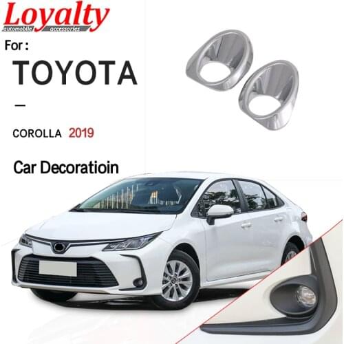 Loyalty For Toyota Corolla 2019 Front Fog Light Lamp Cover Trim ABS Chrome Car Styling Auto Accessories