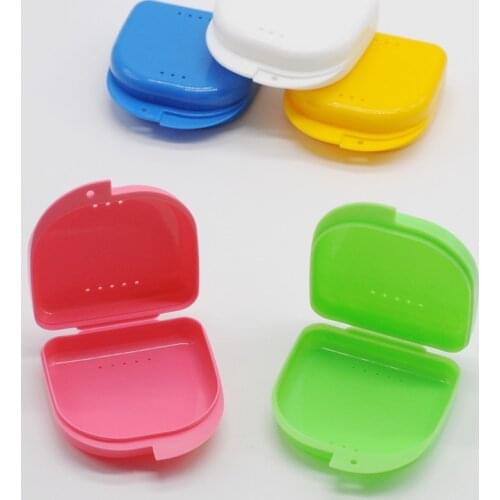 Dental Denture Storage Case Box Retainer Mouth guard Container Muti Color