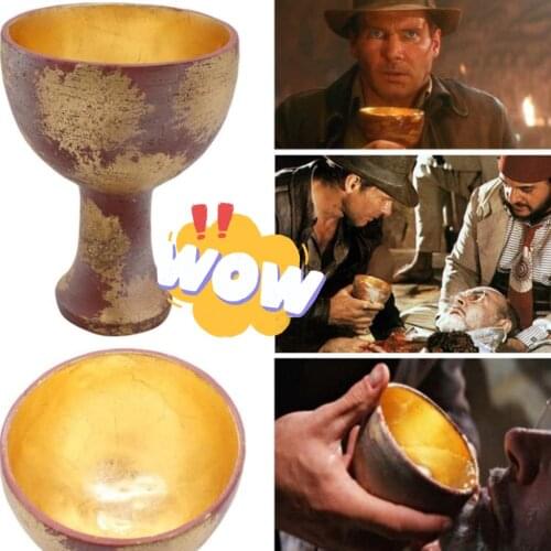 Indiana Jones Holy Grail Cup Resin Crafts Halloween Props Decorations