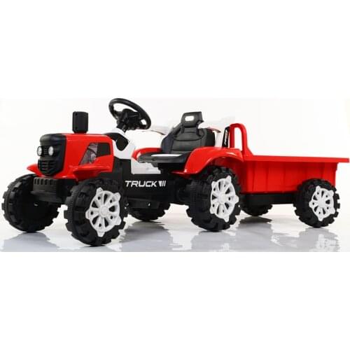 Childrens electric walking tractor toy car can sit on people, remote control four-wheeled bucket, baby carriage for boys