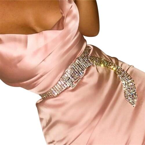 Inlaid Ten Rows Of Glittering Rhinestone Waist Chain Suitable For Nightclub Performance Belts Women Female Belt