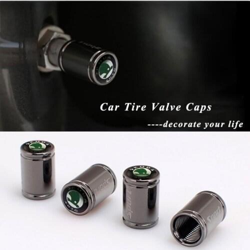 Car Air Valve Stem Caps Styling for Skoda Logo Karoq Octavia RS 2 a7 tour Fabia 2 1 Auto Wheel Tire Covers Exterior Accessories