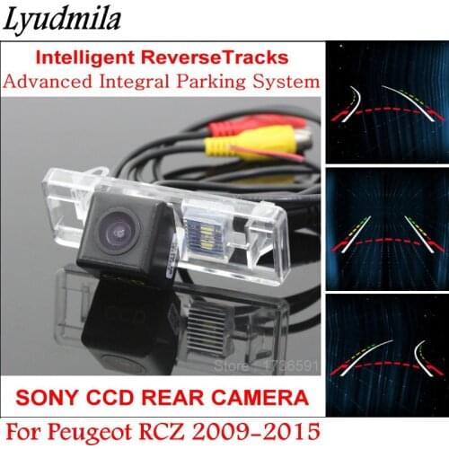 Lyudmila Car Trajectory Camera FOR Peugeot RCZ 2009-2015 Rear View Reverse Backup Camera with Intelligent Dynamic Parking line