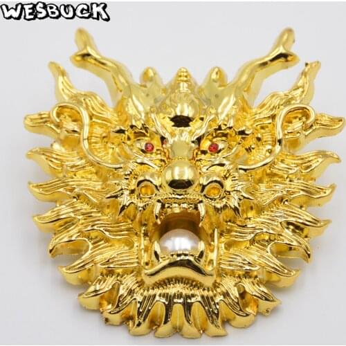 WesBuck Brand Gold Dragon Metal Cool Belt Buckles