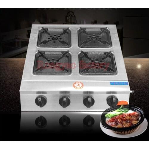 Ry-h4 Multi-function All Stainless Steel 4-head Gas Food Cooking Equipment Casserole Stew Noodles Kitchen Equipment